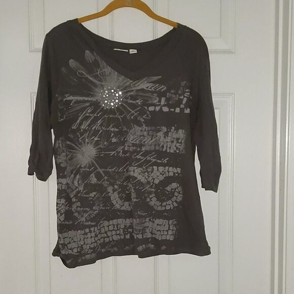 Cato gray shirt Sz L - Picture 1 of 5